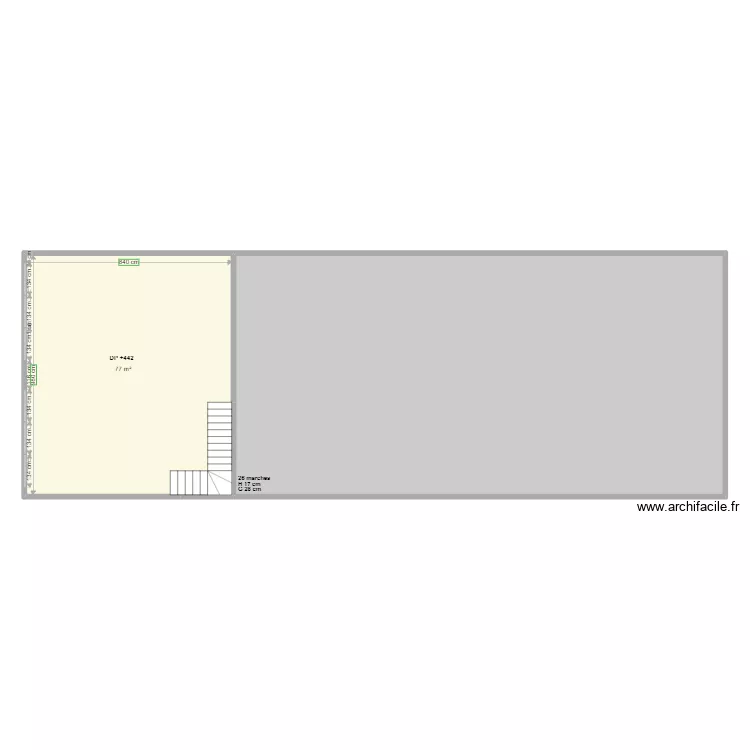 MC-R Performance mezzanine avant travaux. Plan de 