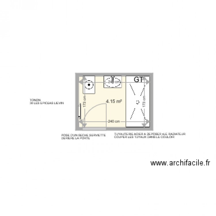 TONON . Plan de 0 pièce et 0 m2