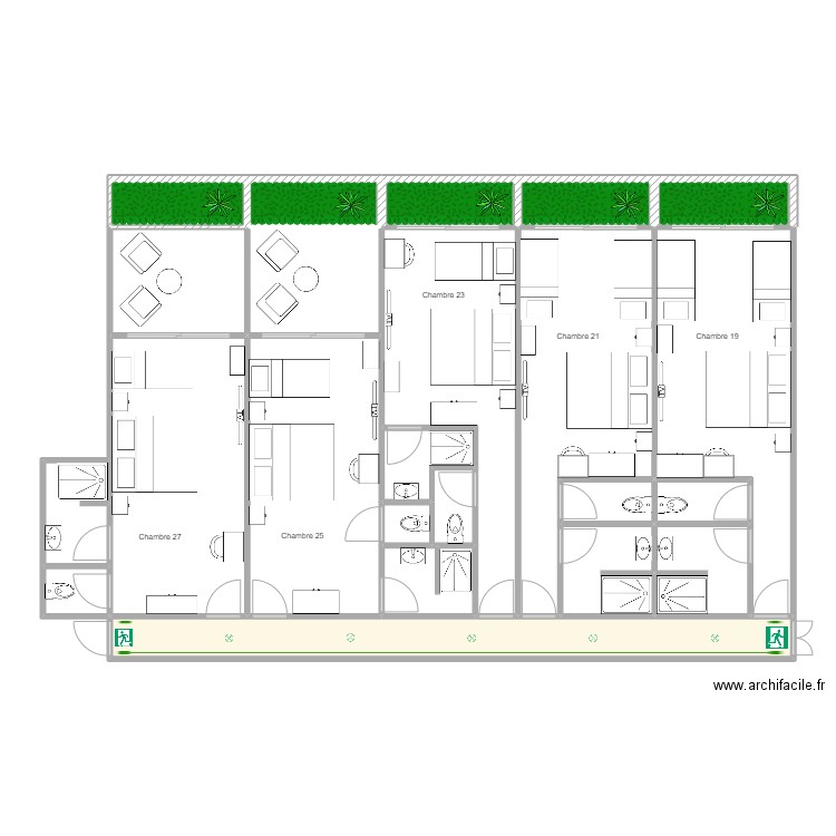 Hotel Les Géraniums. Plan de 0 pièce et 0 m2