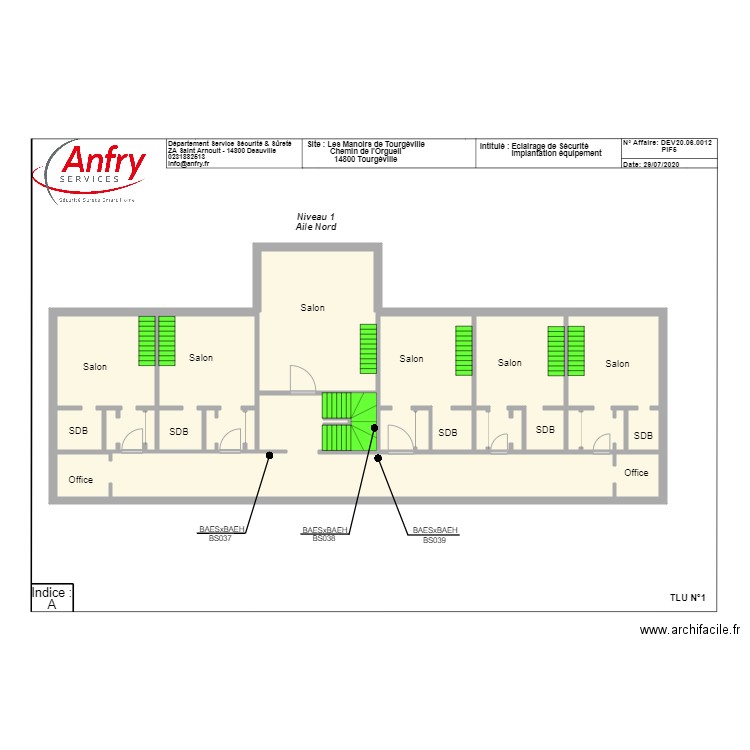 Manoir de tourgéville niveau 1 aile nord. Plan de 0 pièce et 0 m2