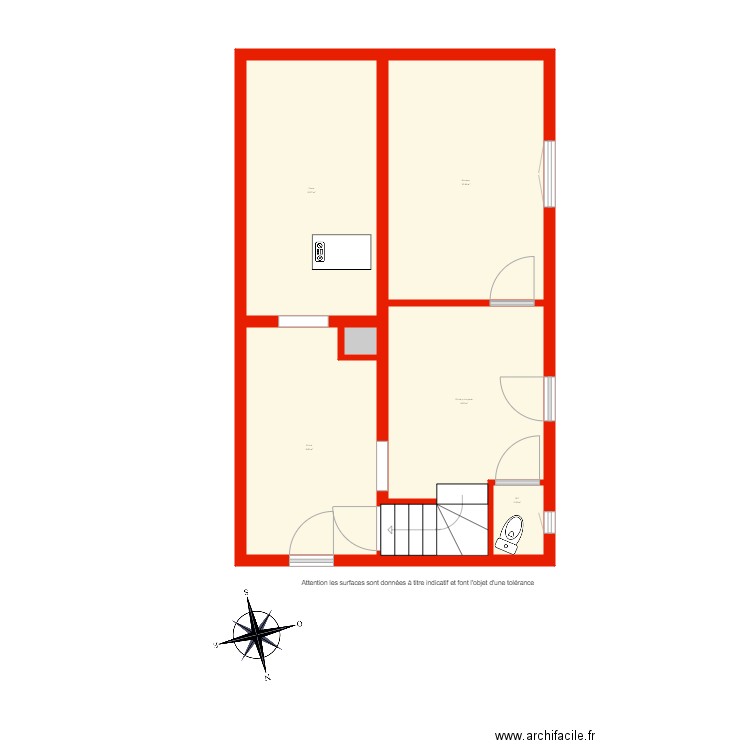 BI 3678 rdc non côté. Plan de 0 pièce et 0 m2