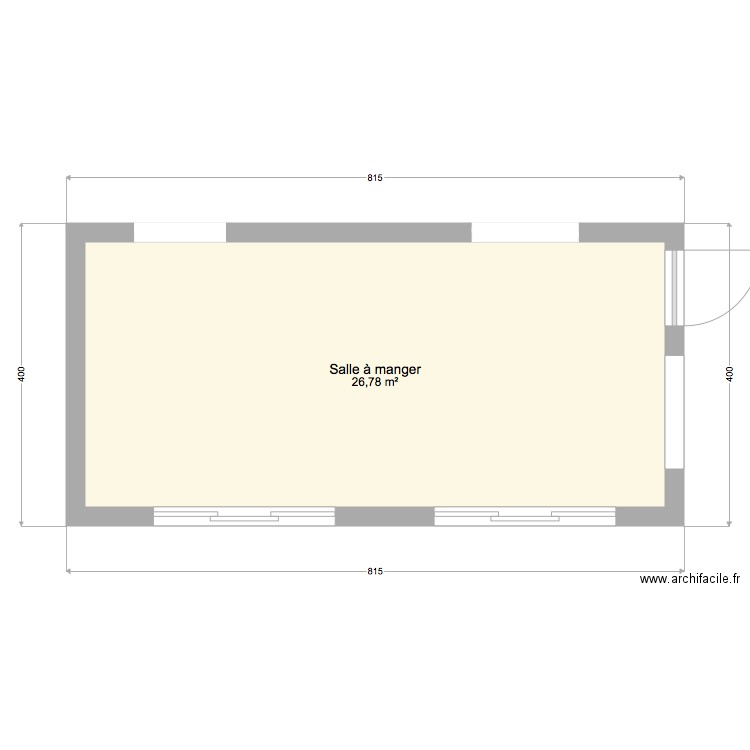 CATROUILLET. Plan de 1 pièce et 27 m2