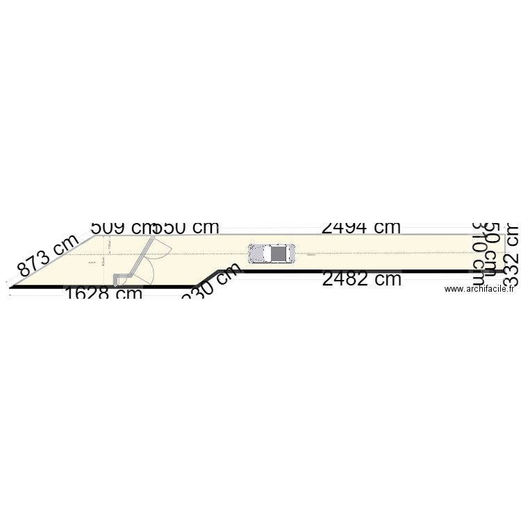 essai 2. Plan de 2 pièces et 136 m2