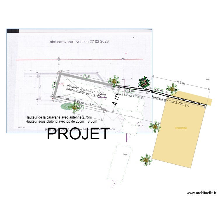 abri caravane - version 2 - 2023 03 18. Plan de 0 pièce et 0 m2