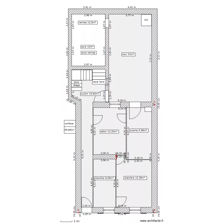 graviere RDC existant . Plan de 
