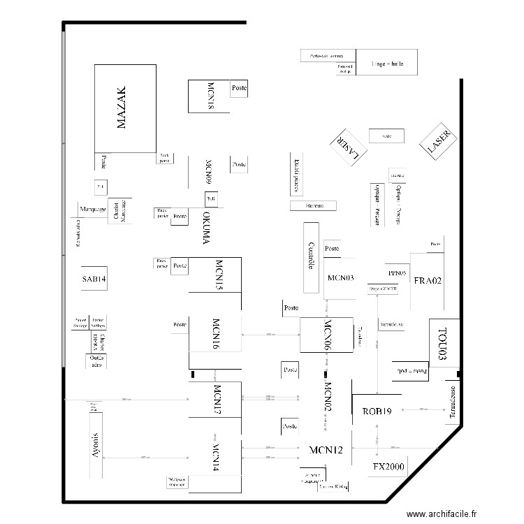 Plan usine global modifs. Plan de 0 pièce et 0 m2