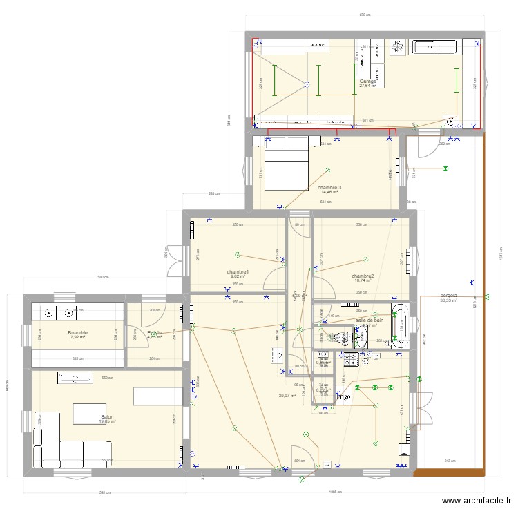 maison cottenchy extension cuisine. Plan de 14 pièces et 177 m2