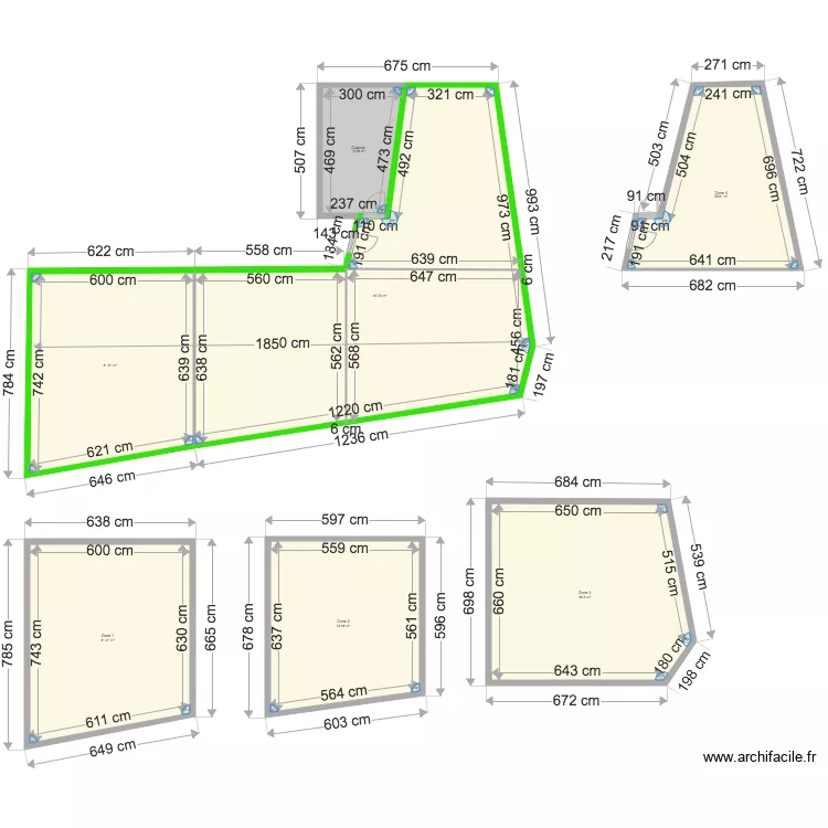 Salle VdL Chauffage sol 3. Plan de 