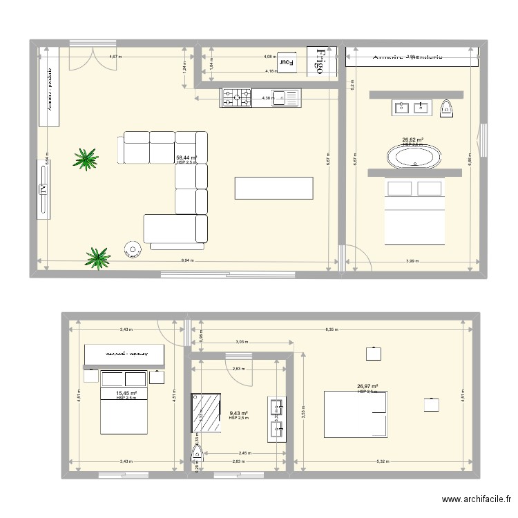 Maison. Plan de 0 pièce et 0 m2