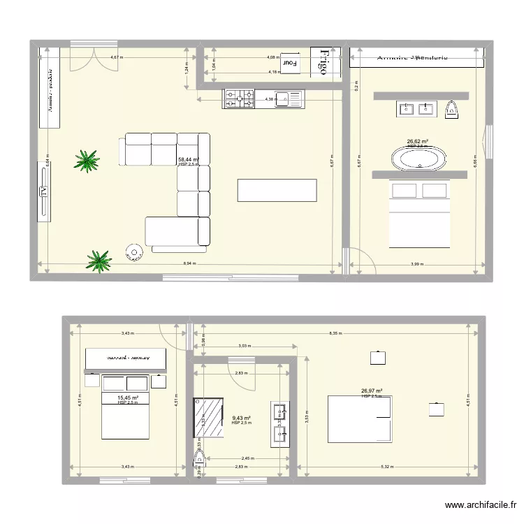 Maison. Plan de 