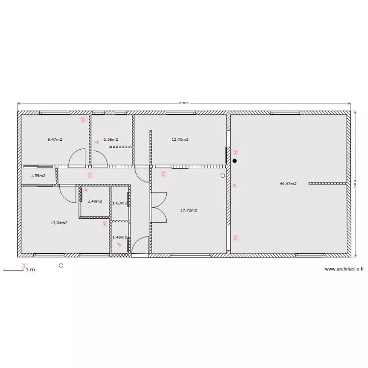 Etage de Vie (Gainages). Plan de Etage de Vie (Gainages). Plan de