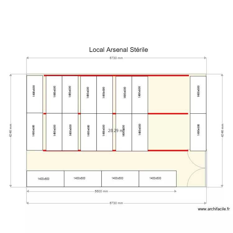 CH Bastia Arsenal St&eacute;rile 2. Plan de 