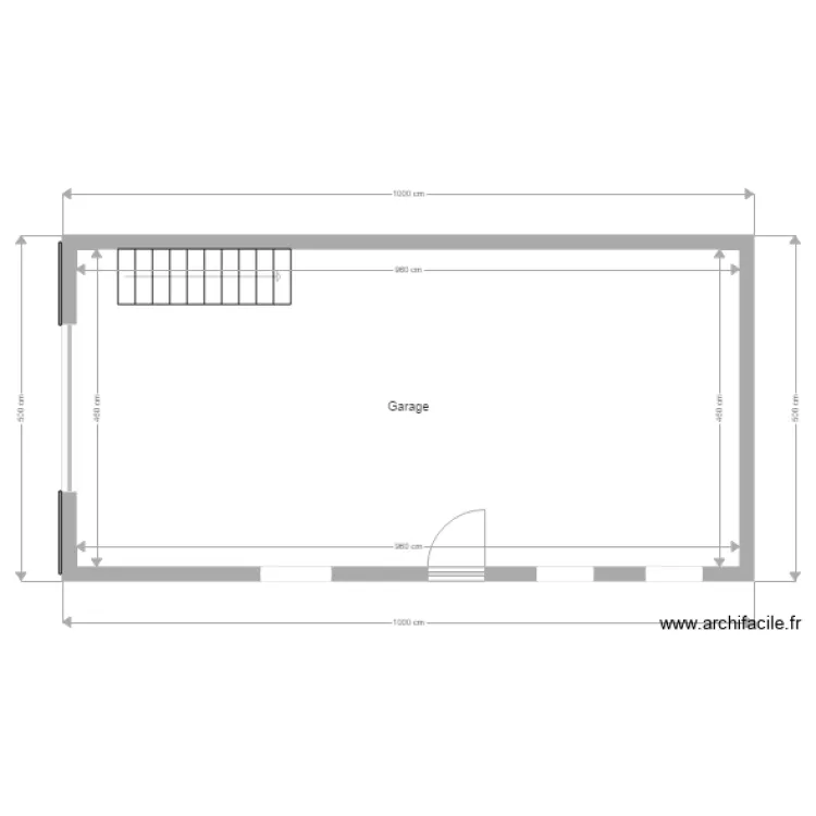 hangar. Plan de 