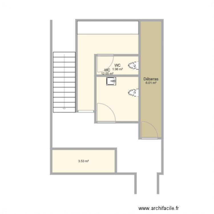 wc auberge du camp  romain 3ème choix. Plan de 0 pièce et 0 m2