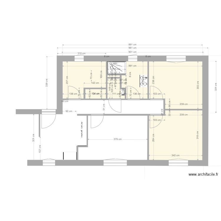 Guillaume Chambre 16 nov 2022 D. Plan de 5 pièces et 32 m2