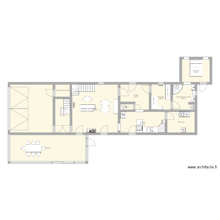 test rdc. Plan de 0 pièce et 0 m2