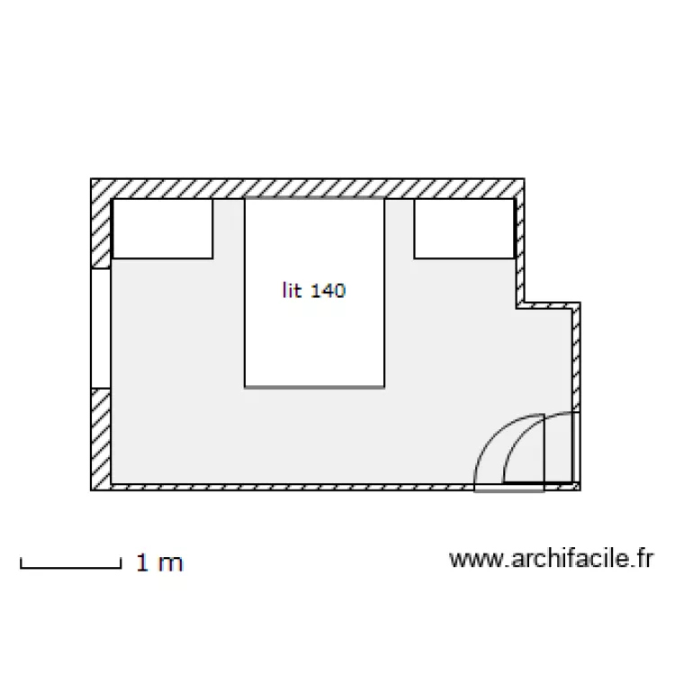 Chambre Lesco RdCh. Plan de 