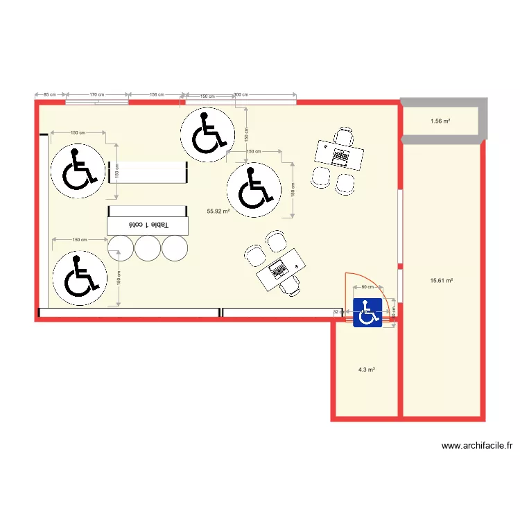 travaux fini pmr. Plan de 