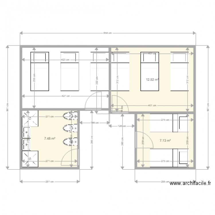 Dortoir Haumi. Plan de 0 pièce et 0 m2