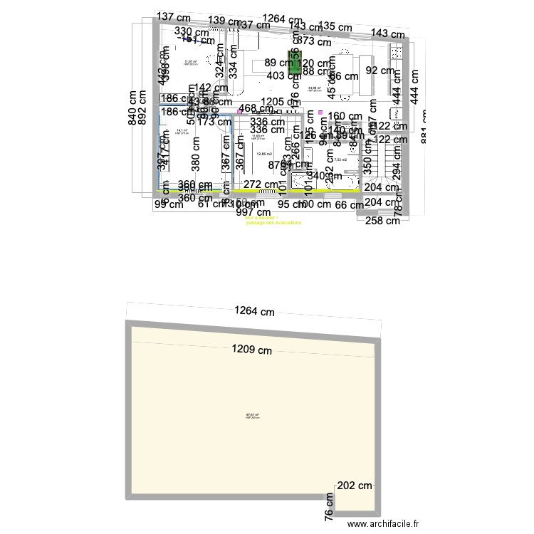  Plan villa Néa 7. Plan de 8 pièces et 182 m2