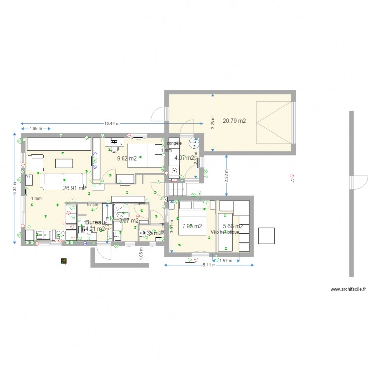 Plan Final du 20 Août AVEC DIMENTIONS. Plan de 0 pièce et 0 m2