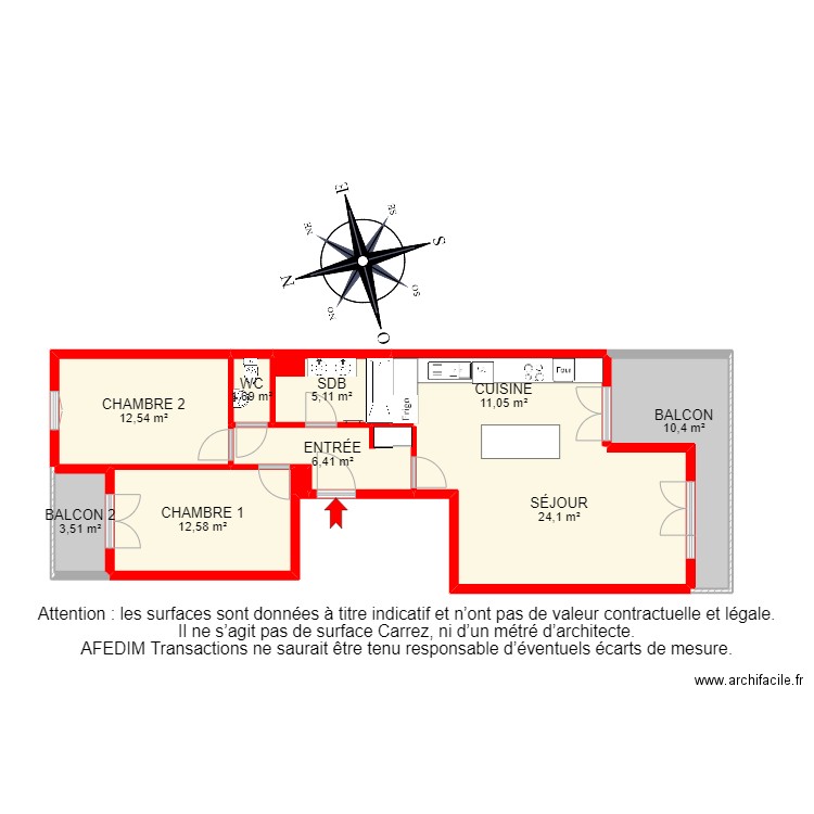 BI 16366 - . Plan de 13 pièces et 117 m2