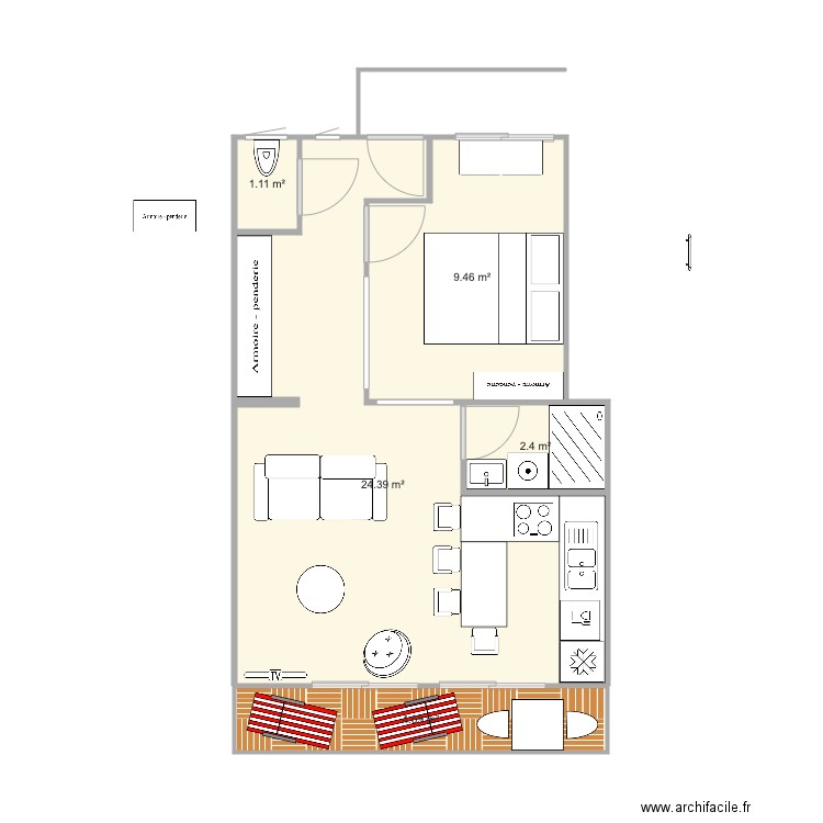 Heol Réel cuisine salon gauche. Plan de 0 pièce et 0 m2