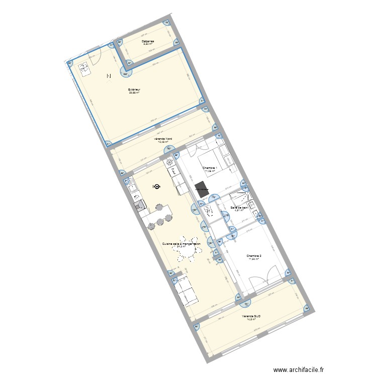 maison la londe les maures avec vérandas et extérieur 2. Plan de 10 pièces et 121 m2