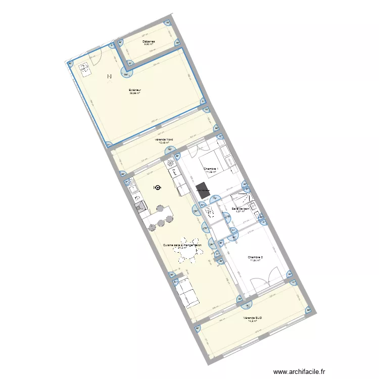 maison la londe les maures avec v&eacute;randas et ext&eacute;rieur 2. Plan de 