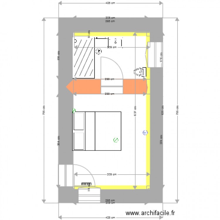 SDB et CHAMBRE 1. Plan de 0 pièce et 0 m2