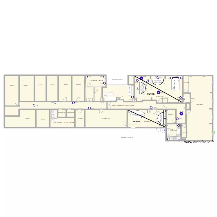 Plan Salon Priv&eacute; au 01 Septembre 2021. Plan de 