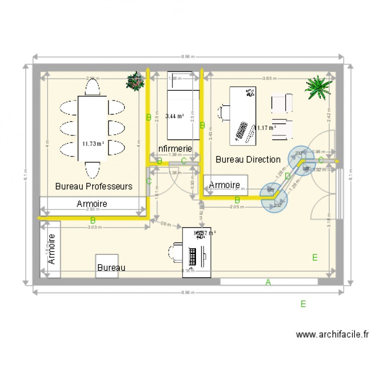 Accueil lycée Version DEVIS 4 OE Travaux finis . Plan de 0 pièce et 0 m2