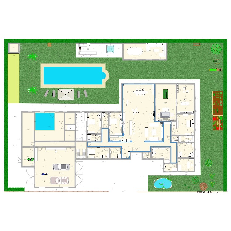 MaisonZib. Plan de 28 pièces et 744 m2