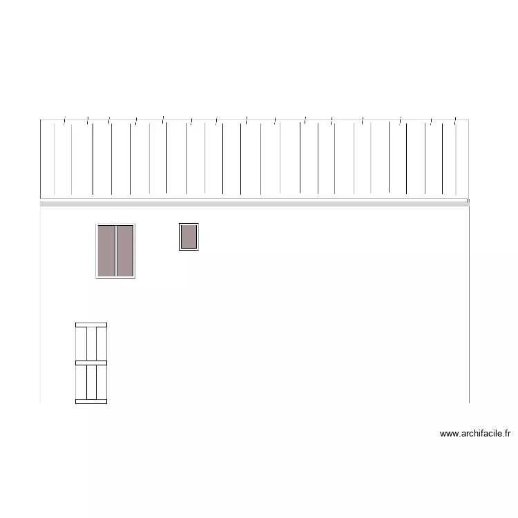 fa&ccedil;ade sud 2p. Plan de 