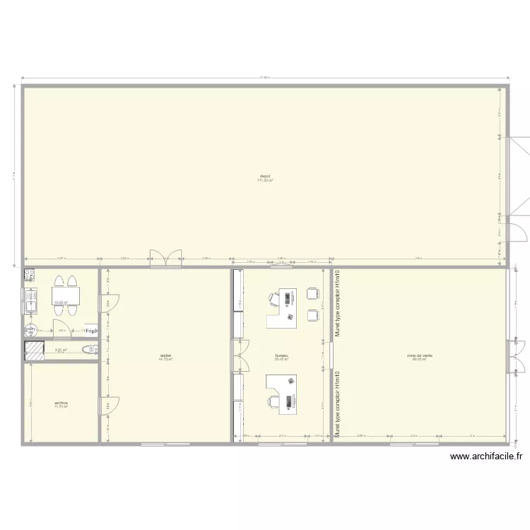 plan atelier. Plan de 