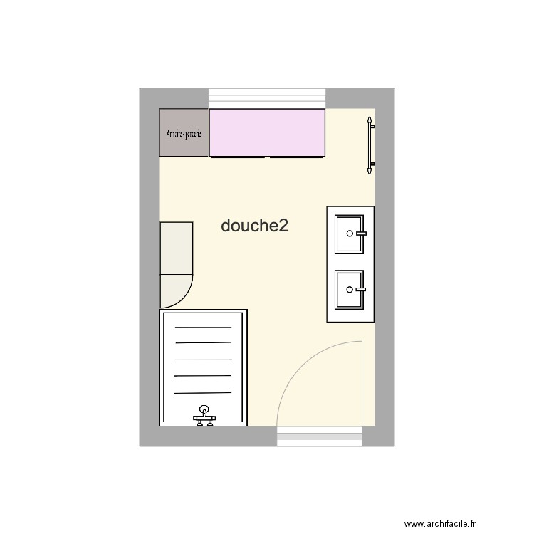 douche2. Plan de 0 pièce et 0 m2