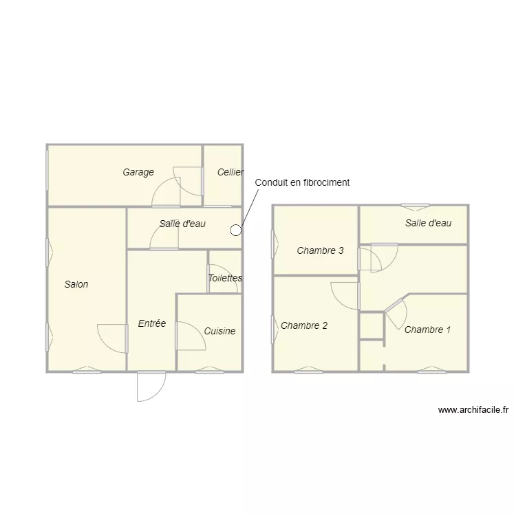 Croquis VERNEAU. Plan de 