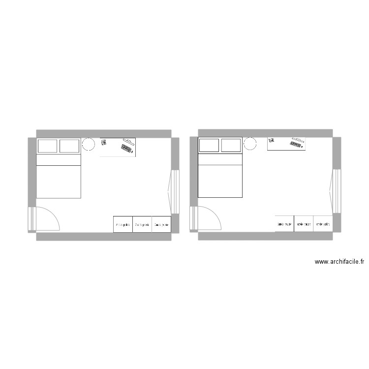 nv chambre. Plan de 0 pièce et 0 m2