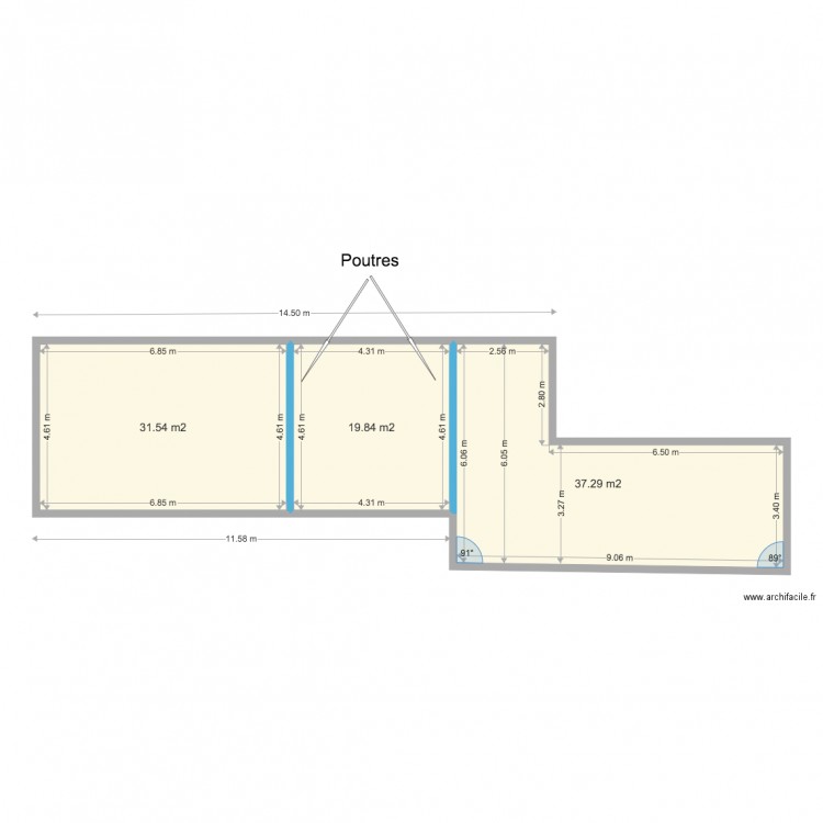 cote toiture Lauzier. Plan de 0 pièce et 0 m2