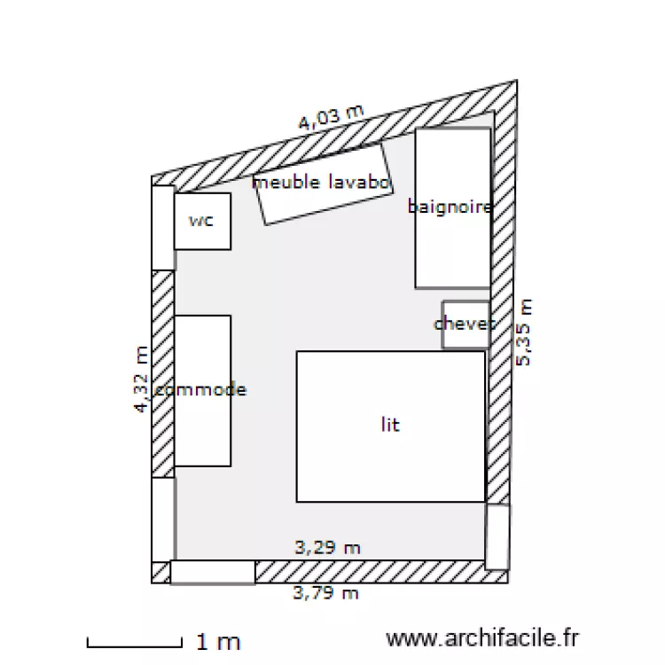 chambre. Plan de chambre. Plan de
