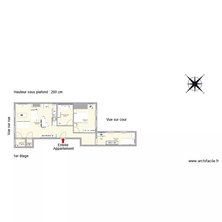 DEBERG HUGUIN. Plan de 