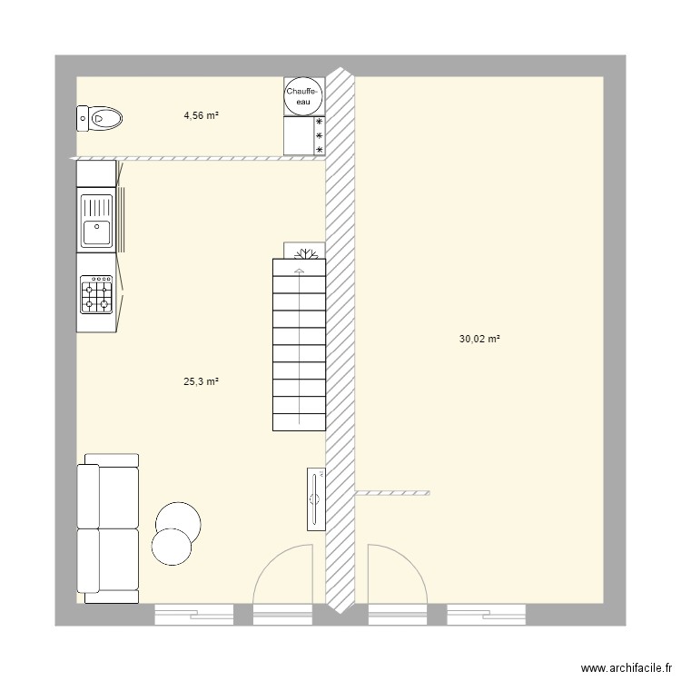 Locations. Plan de 3 pièces et 60 m2