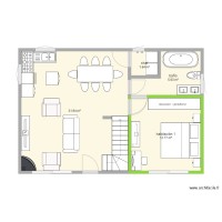 plano casa 2 pisos 9 x 6 mts