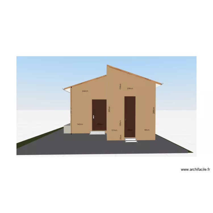 Fa&ccedil;ade Nord. Plan de 