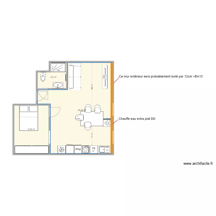 T2 joliette apr&egrave;s. Plan de 