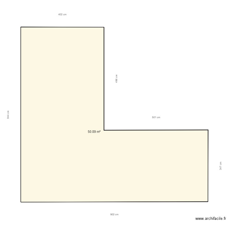 comes canet. Plan de 1 pièce et 51 m2