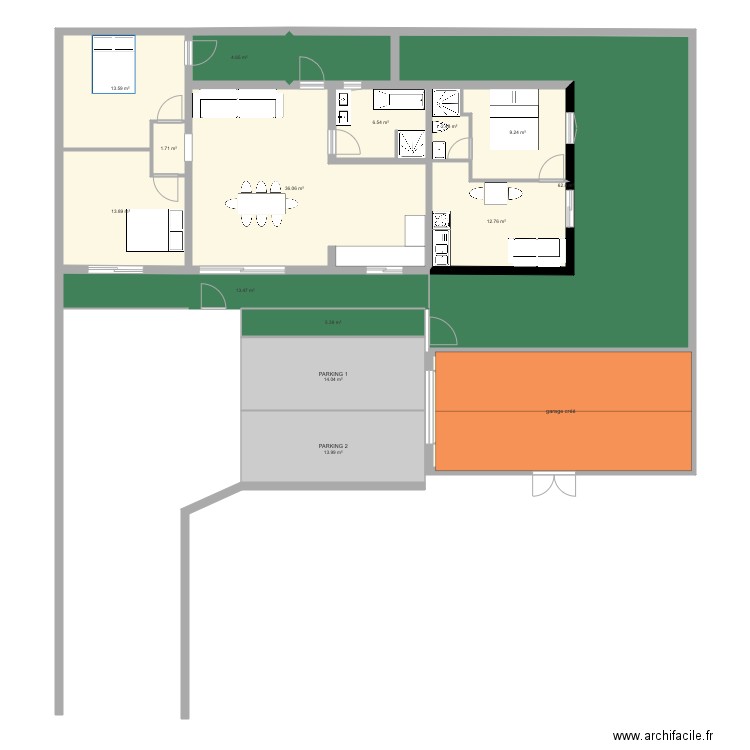 appart maison . Plan de 0 pièce et 0 m2