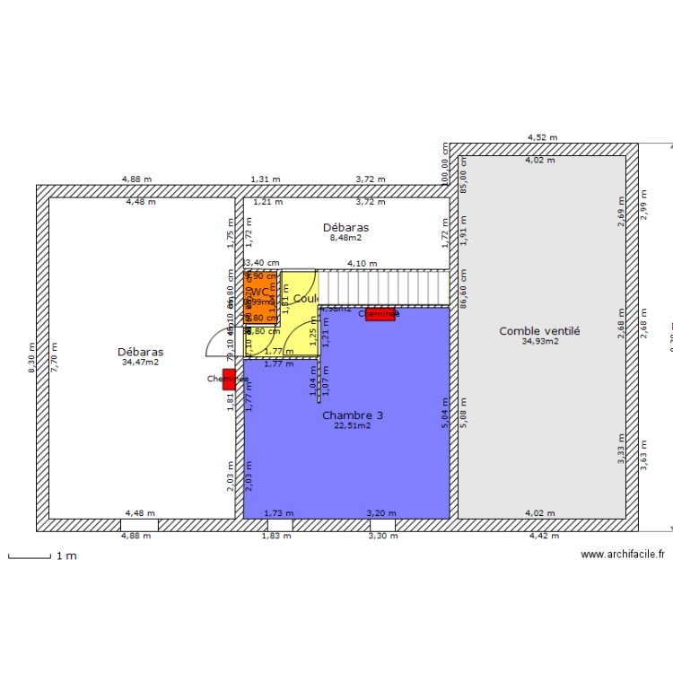 maison-combles. Plan de 0 pièce et 0 m2