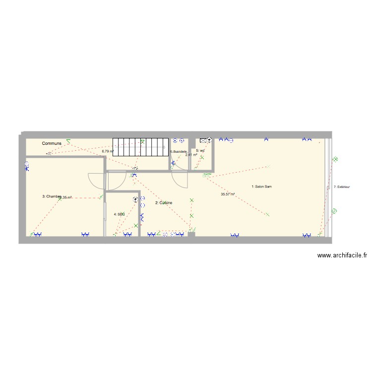 PALMIERS 1 électricité. Plan de 0 pièce et 0 m2