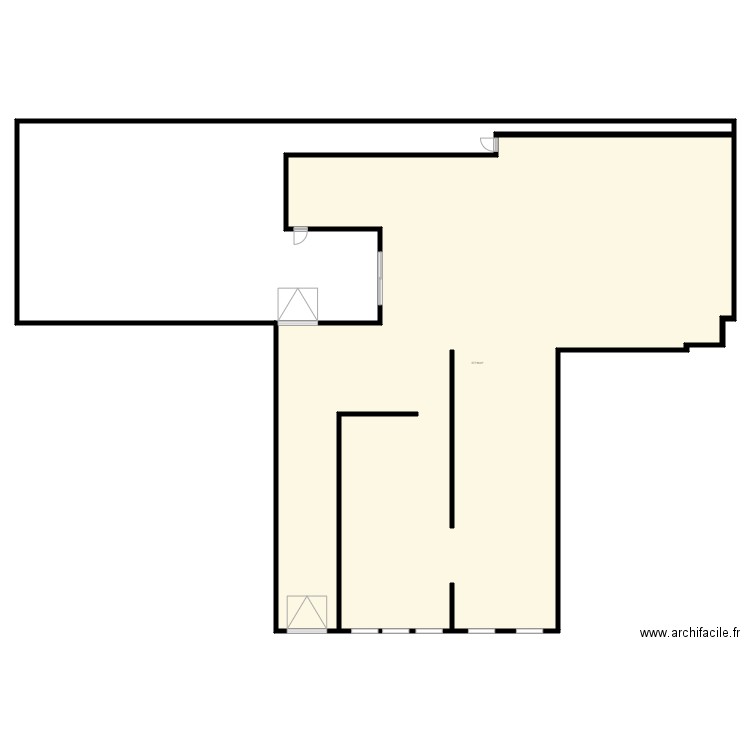 plan nu resto. Plan de 1 pièce et 578 m2